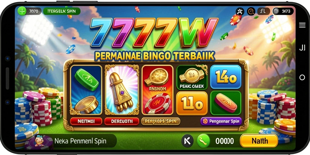 Screenshot gameplay 7777W yang penuh warna dan seru.