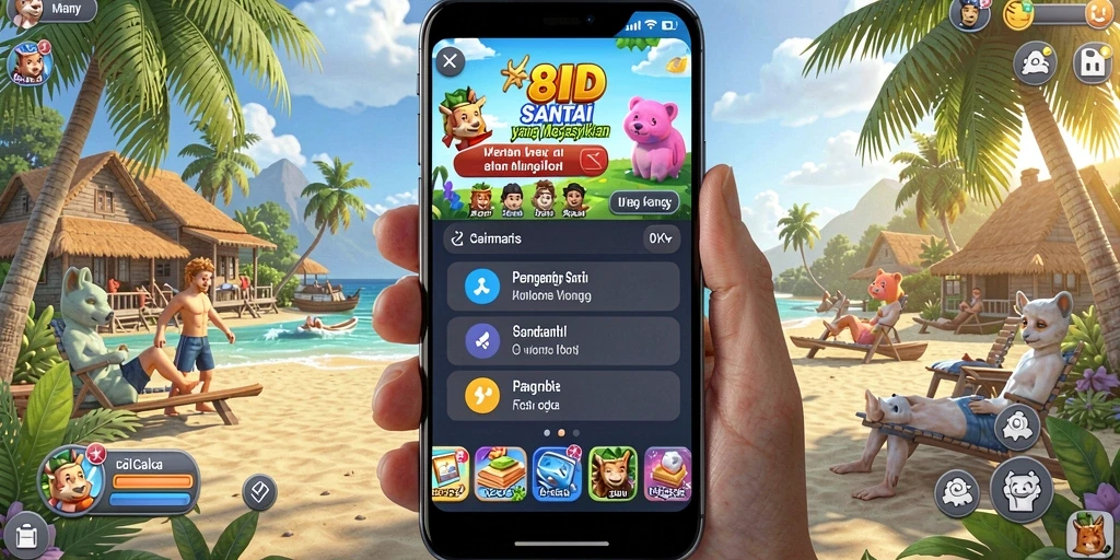 Tampilan gameplay 8ID yang penuh warna dan menyenangkan.