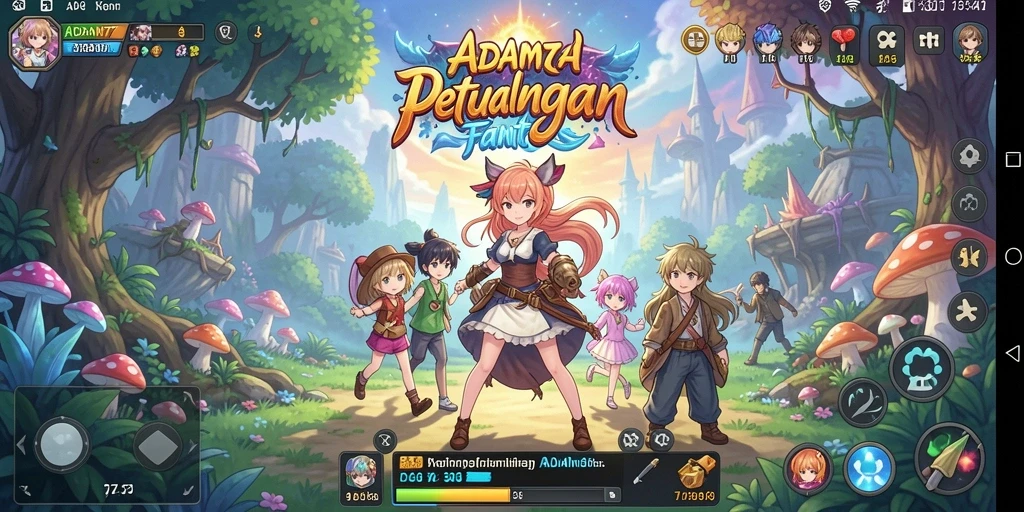 Tampilan gameplay ADAM77 yang menarik dan penuh warna.