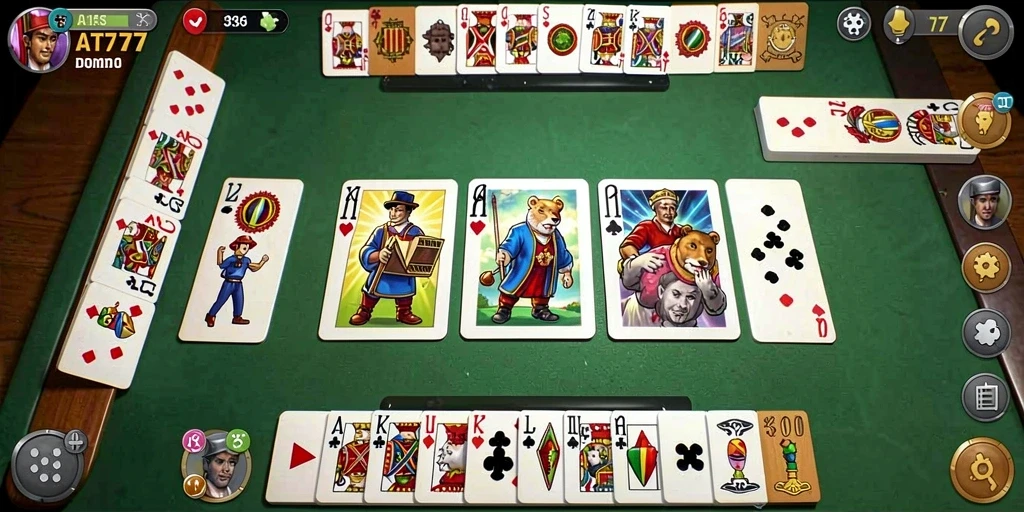 Tampilan gameplay Domino yang menarik di AT777.