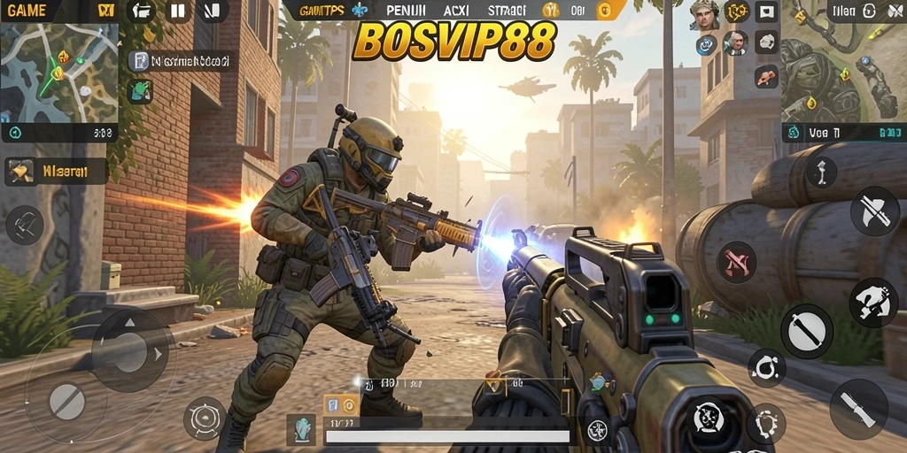 Tangkapan layar gameplay seru dari BOSVIP88 di TPS.