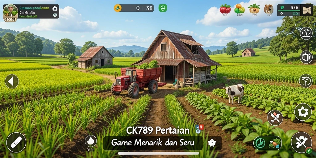 Tampilan screenshot CK789 yang menunjukkan aktivitas bertani yang menyenangkan.