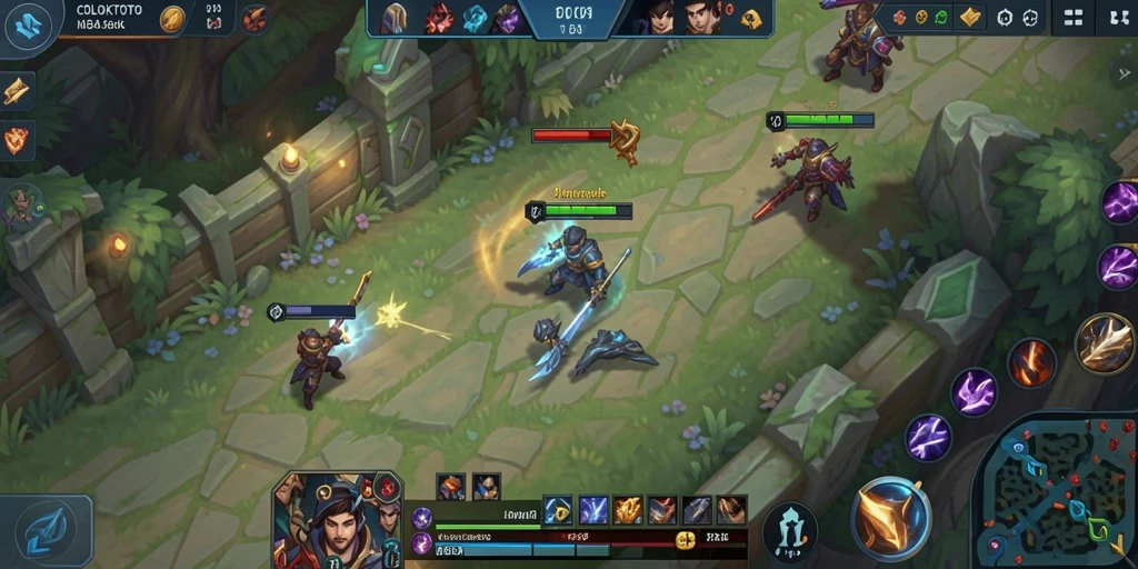 Tangkapan layar COLOKTOTO menampilkan pertempuran seru di arena MOBA.