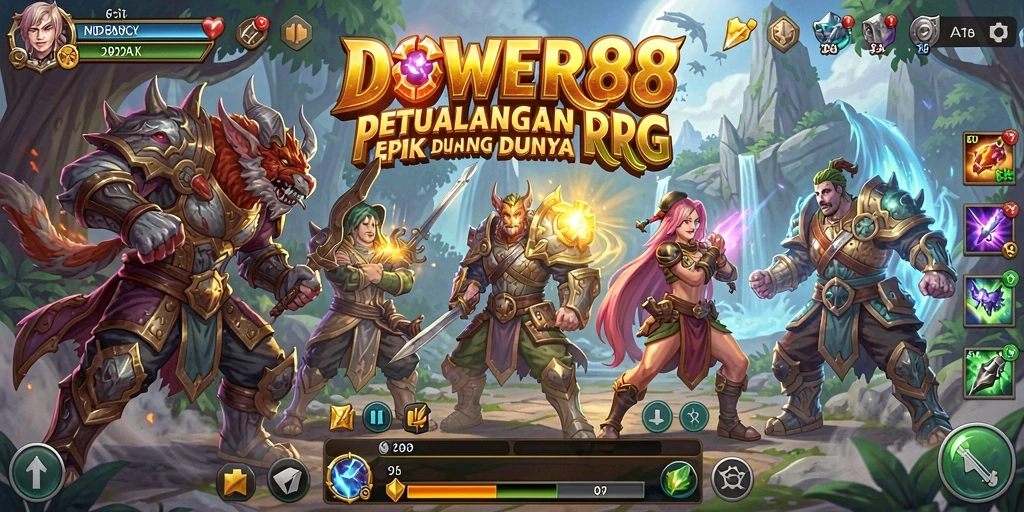 Tampilan gameplay RPG DOWER88 yang menarik dan penuh aksi.