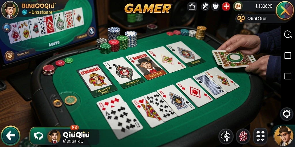 Screenshot menunjukkan gameplay QiuQiu yang menegangkan dan mengasyikkan.