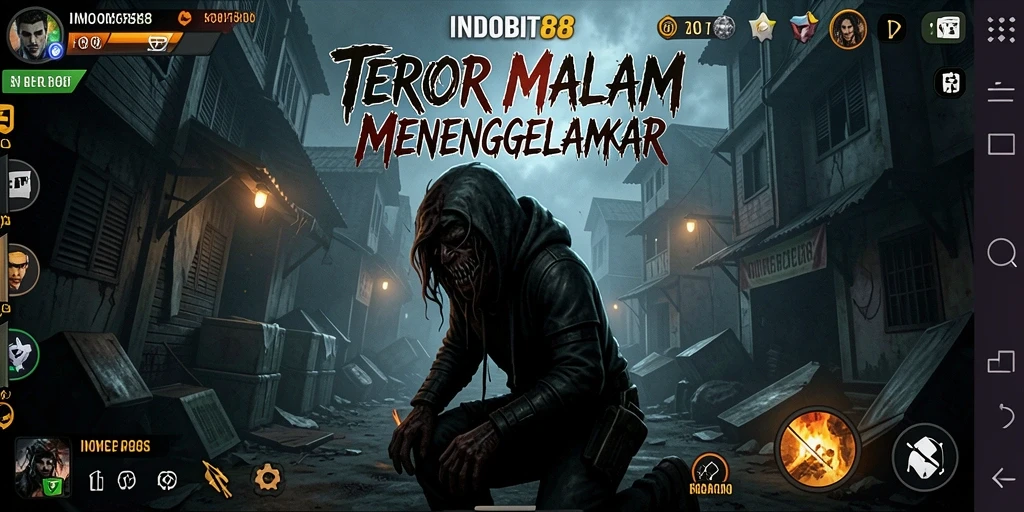 Tampilan gameplay menyeramkan yang menegangkan di INDOBIT88.