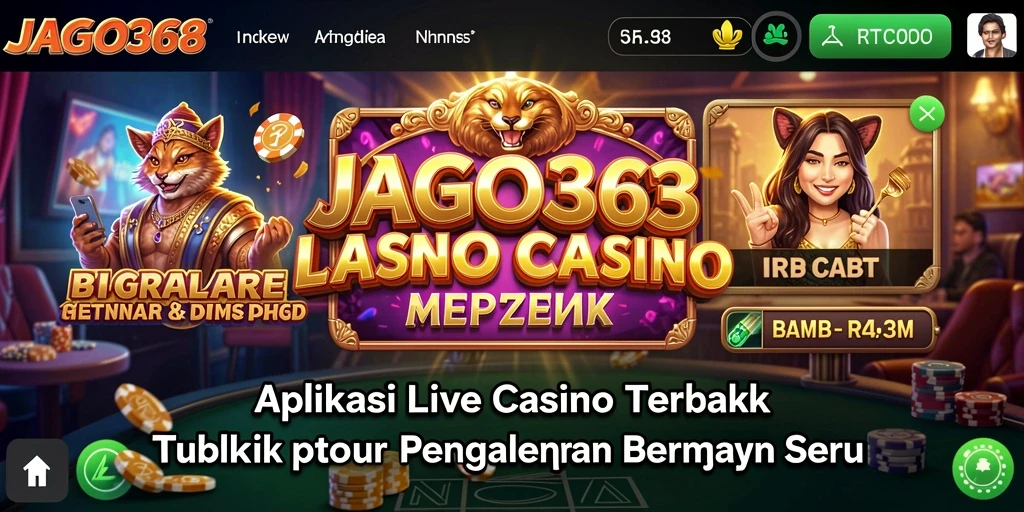 Tampilan permainan Live Casino di JAGO368 yang menawan dan interaktif.
