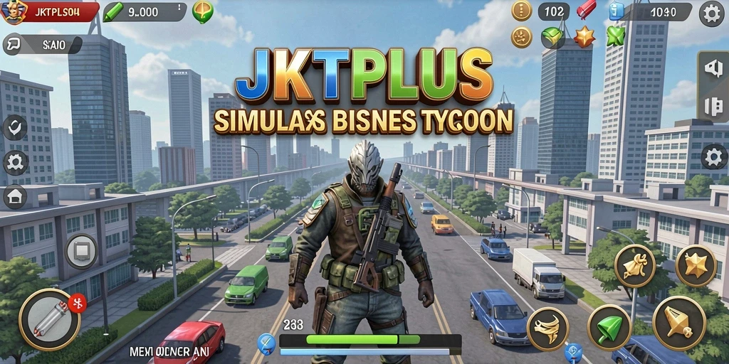 Gameplay seru JKTPLUS dengan manajemen bisnis yang menyenangkan.