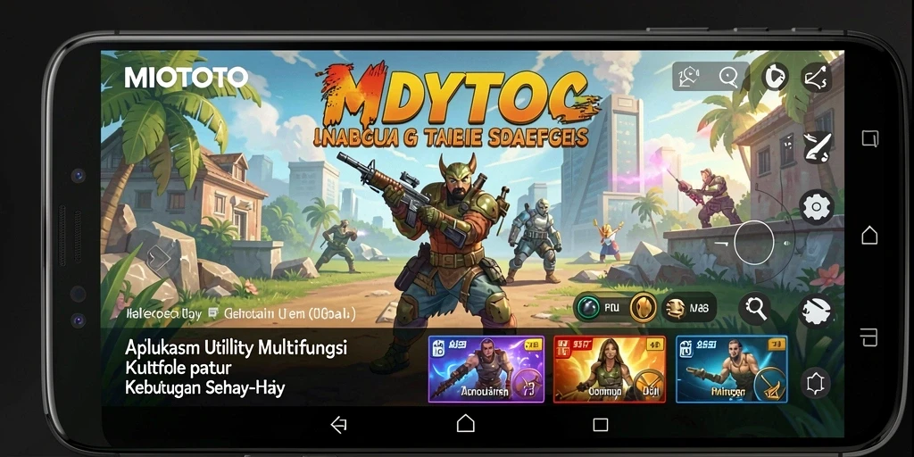 Screenshot utama MIOTOTO menunjukkan antarmuka aplikasi Utility yang menarik.