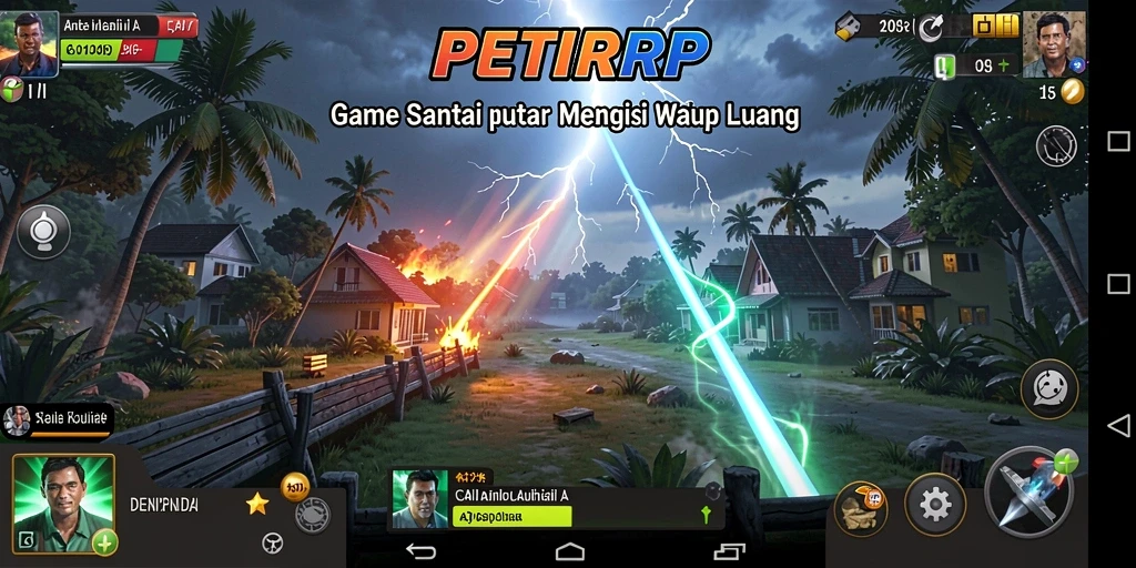 Tangkapan layar menunjukkan permainan yang penuh warna dan seru dari PETIRRP.