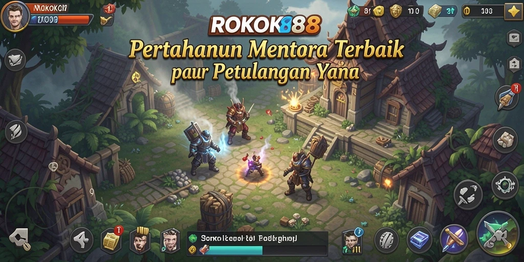 Tampilan gameplay ROKOK88 yang menegangkan dalam Tower Defense.