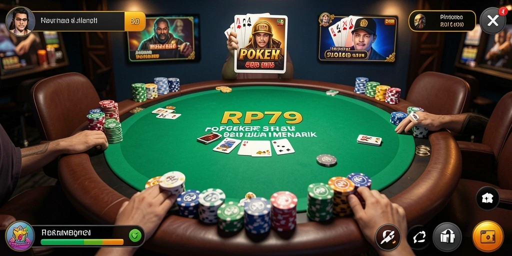 Tampilan gameplay Poker yang menarik di RP79.