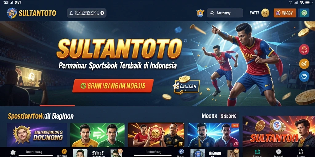 Screenshot gameplay <strong>SULTANTOTO</strong> yang menampilkan taruhan langsung dan statistik pertandingan.