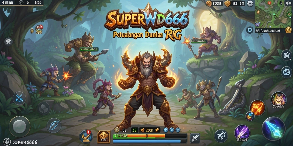 Tampilan gameplay SUPERWD666 yang menarik dan penuh aksi RPG.