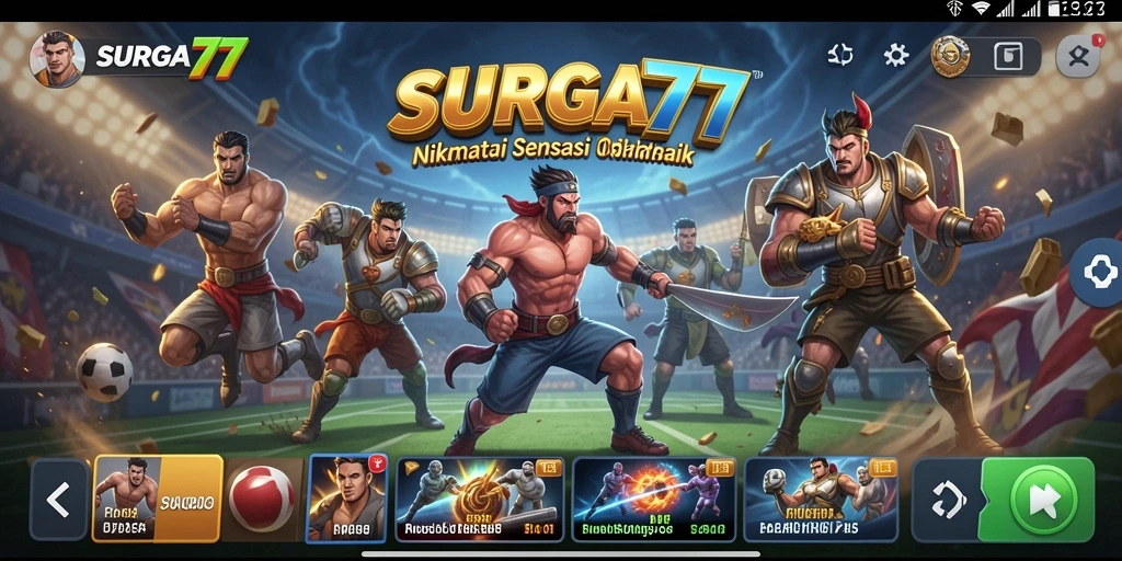 Tampilan gameplay SURGA77 yang menarik dan interaktif.