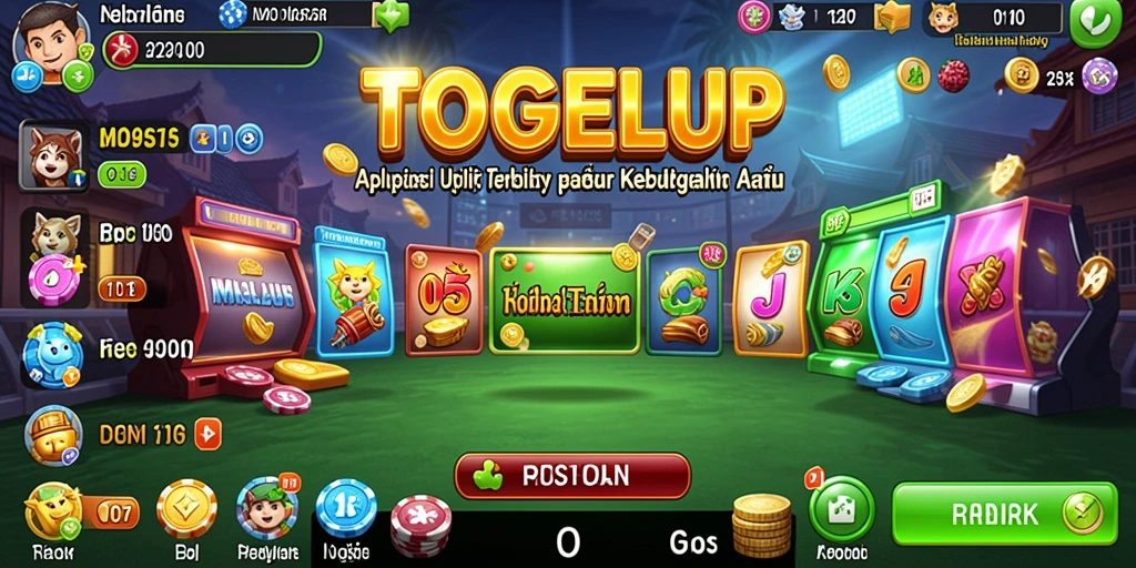 Tampilan antarmuka TOGELUP yang bersih dan mudah digunakan.