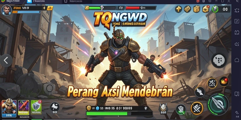 Tampilan mendebarkan dari gameplay Action TONGWD yang penuh aksi.