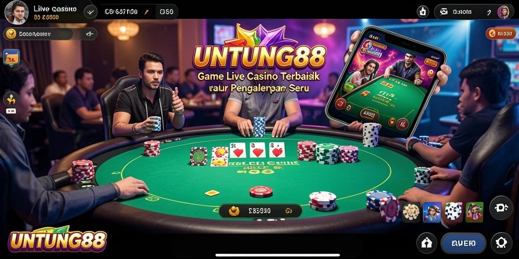 Tampilan menarik dari gameplay Live Casino di UNTUNG88.