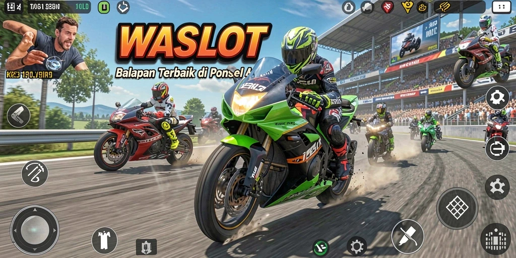 Tampilan aksi balapan motor yang mendebarkan di WASLOT.